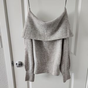 H&M Off the Shoulder Light Sweater